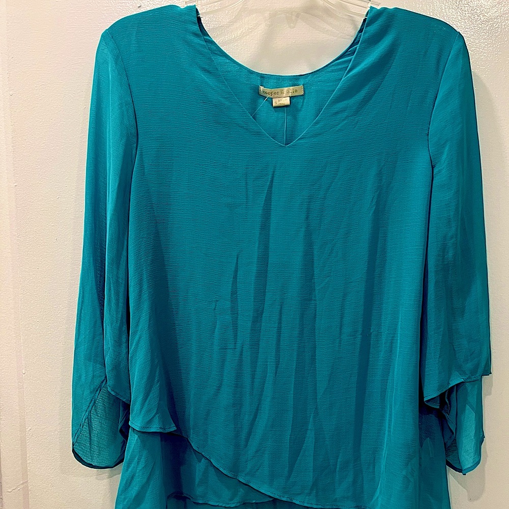 Teal blouse